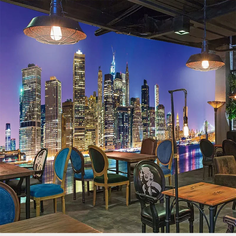 Настенные 3D обои по индивидуальному заказу роспись в европейском стиле ночное