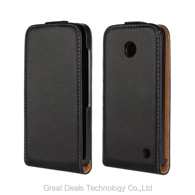 Чехол из натуральной кожи для Nokia Lumia 630 Dual 635, Классический Тонкий флип-чехол+ защита экрана