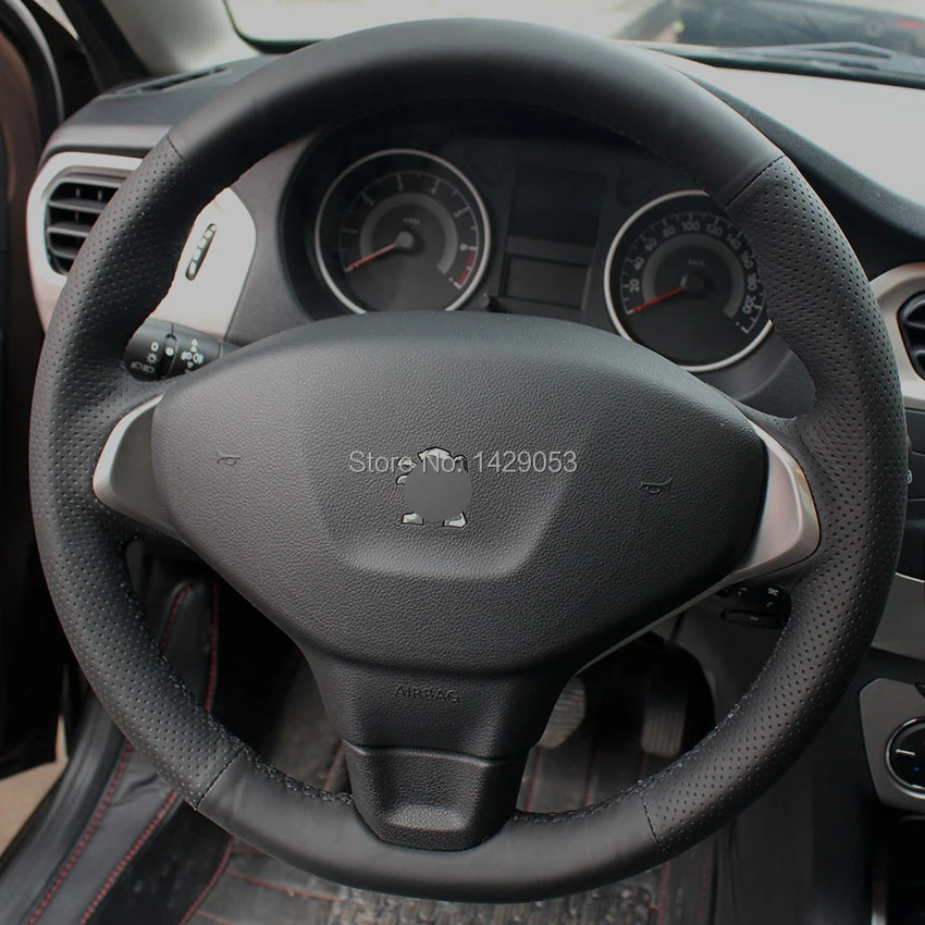 

Case for Peugeot 301 Steering wheel covers Specially for car models covers Genuine leather DIY steering covers