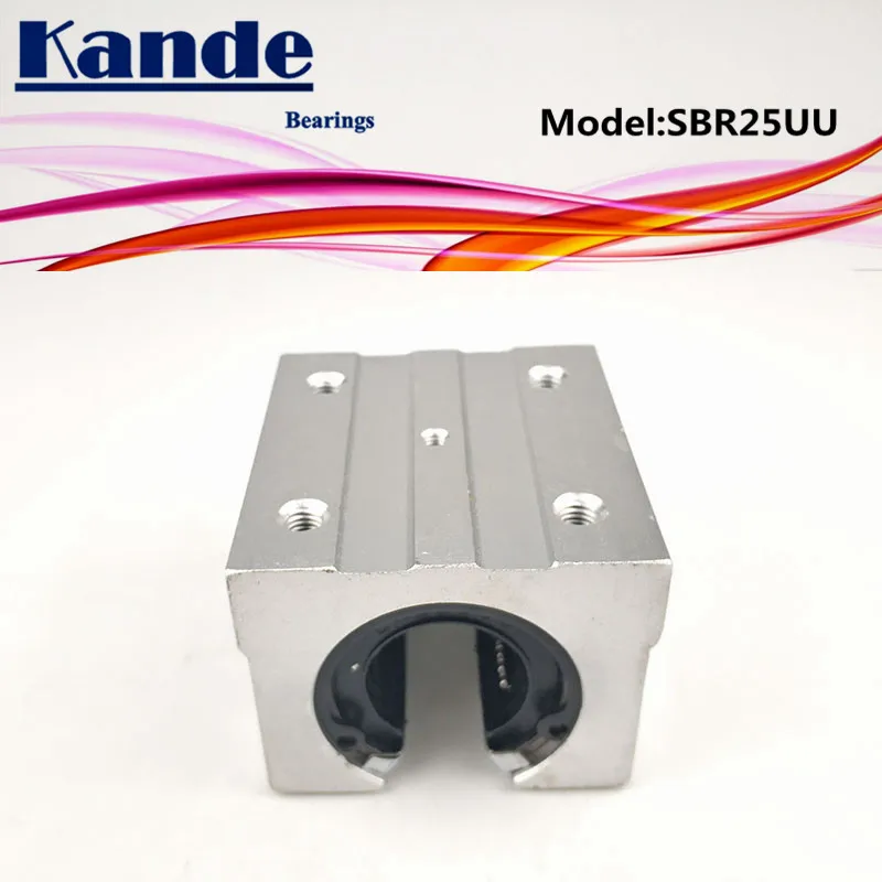 Подшипники Kande 4 шт. SBR25UU SBR25 UU открытый Подшипник блока CNC части скольжения для 25 мм
