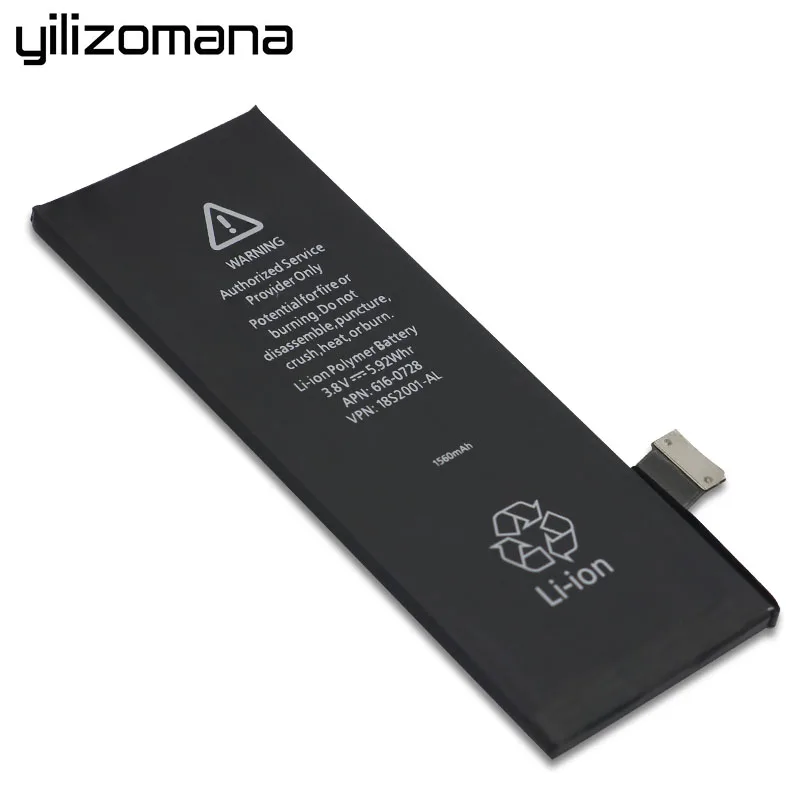 YILIZOMANA Оригинальный аккумулятор для мобильного телефона Apple iPhone 5S емкость 1560 мАч