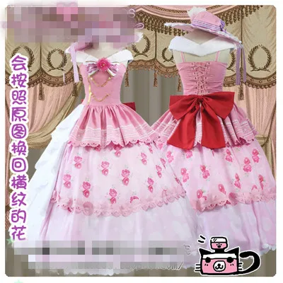 LoveLive! Бальное платье Пробуждение Уми Маки Nozomi Kotori Nico Hanayo Honoka Eli Косплей Костюм корт платье шляпа на Хеллоуин+ платье - Цвет: Серый