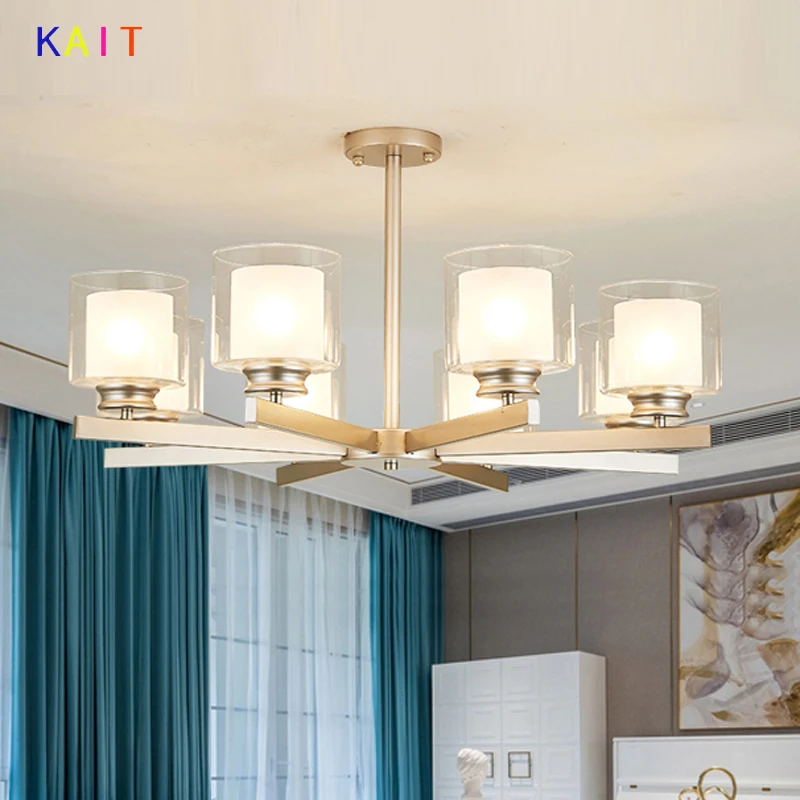 

Modern Black gold silver Metal Led Chandeliers Lighting Lustre Living Room Led Pendant Chandelier Light Bedroom Hanging Lamp