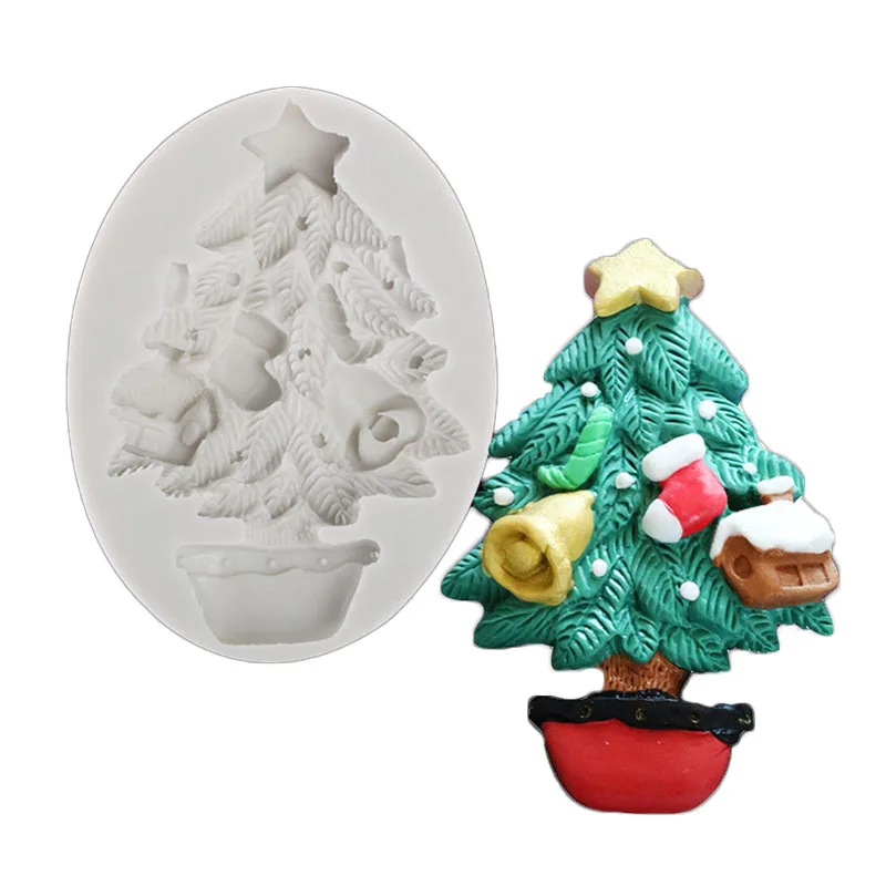 Форма для рождественской елки DIY силиконовая форма жидкого мыла Фондант