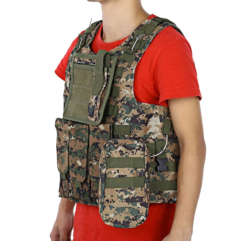 Камуфляжный охотничий военный тактический жилет Wargame Body Molle Armor армейский охотничий жилет CS Уличное оборудование джунглей с 5 цветами