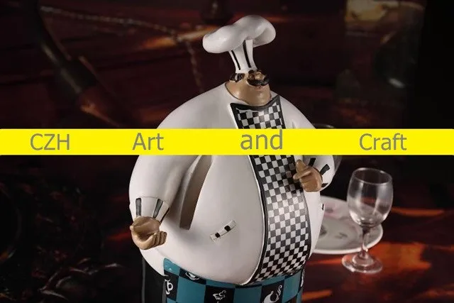 Fat Chef Статуэтка доска объявлений декоративная Смола повара доска объявлений орнамент искусство и ремесло для дома, кафе, ресторана и паба