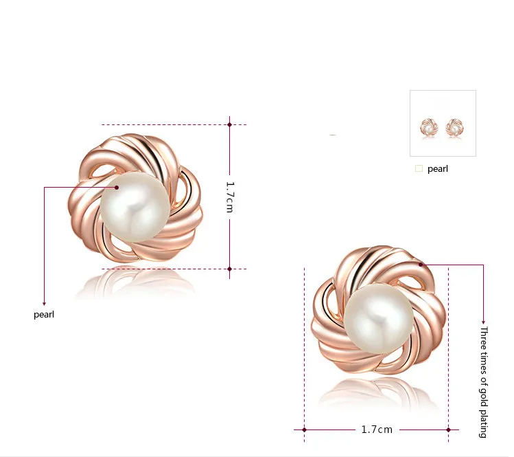 

6pcs COWNINE Mode-sieraden golden Gesimuleerde Parels Oorbellen Voor Vrouwen Party huwelijksgeschenken Gratis verzending