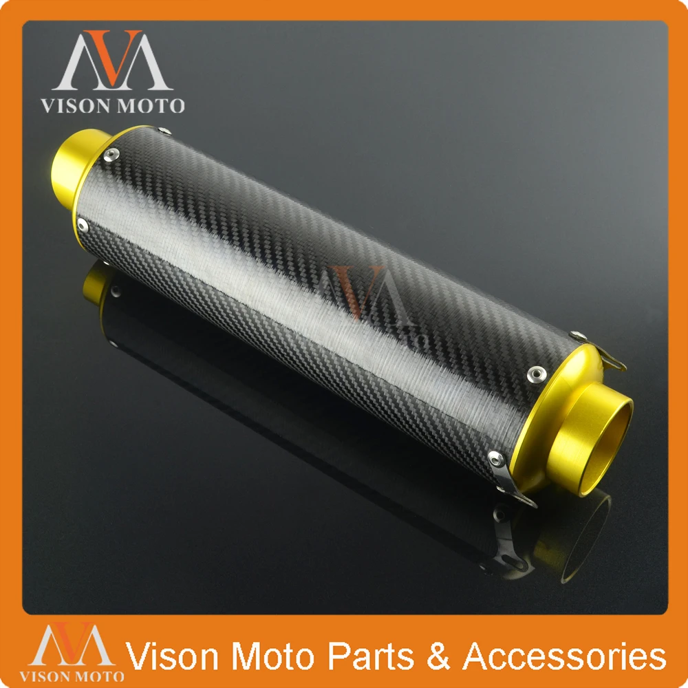 Modift Motorcycle 38MM 51MM Exhaust Pipe Muffler Carbon Fiber For YAMAHA R6 HONDA CBR250 CB400 KAWASAKI ZX6R ZX7R | Автомобили и