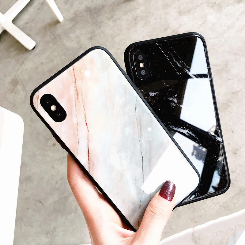 GlamPhoneCase новый модный мраморный стеклянный чехол для телефона iPhone11Pro XS Max XR 8 8plus 7