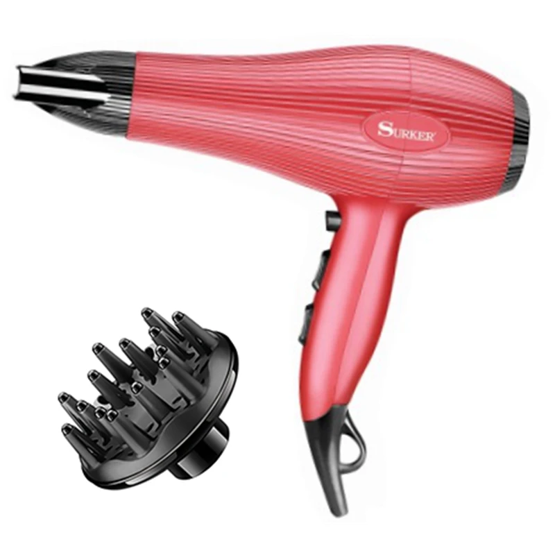 200W professional hair dryer blow hot air style with Nozzles cold speed adjust Salon Hair Styling Tool 220-240v Voltage | Бытовая