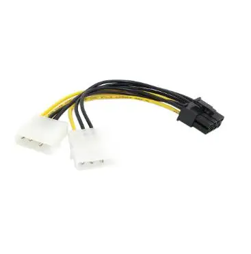 Кабель питания CY Dual Molex с 4 контактным IDE на 8 контактный PCI E для видеокарты Asus MSI