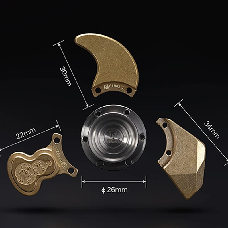 FEGVE Fidget Spinner ручной Спиннер для пальцев металлическая Чистая медь и Титан EDC DIY