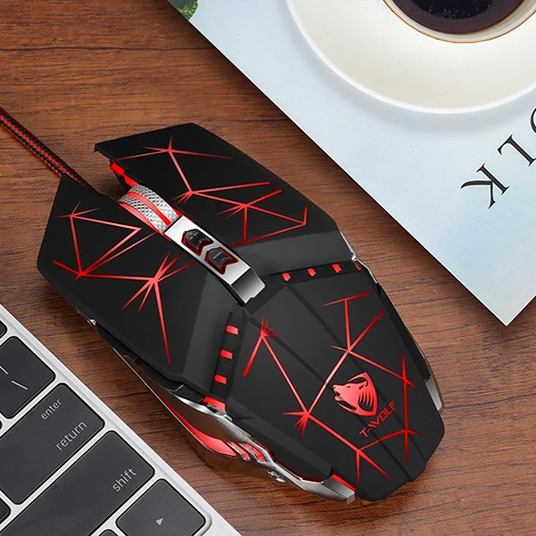 star black Профессиональная Проводная игровая мышь, 7 кнопок, 3200 dpi, светодиодный, оптическая, USB, компьютерная, игровая мышь, кабель Mause для ПК, ноутбука - Цвет: star black