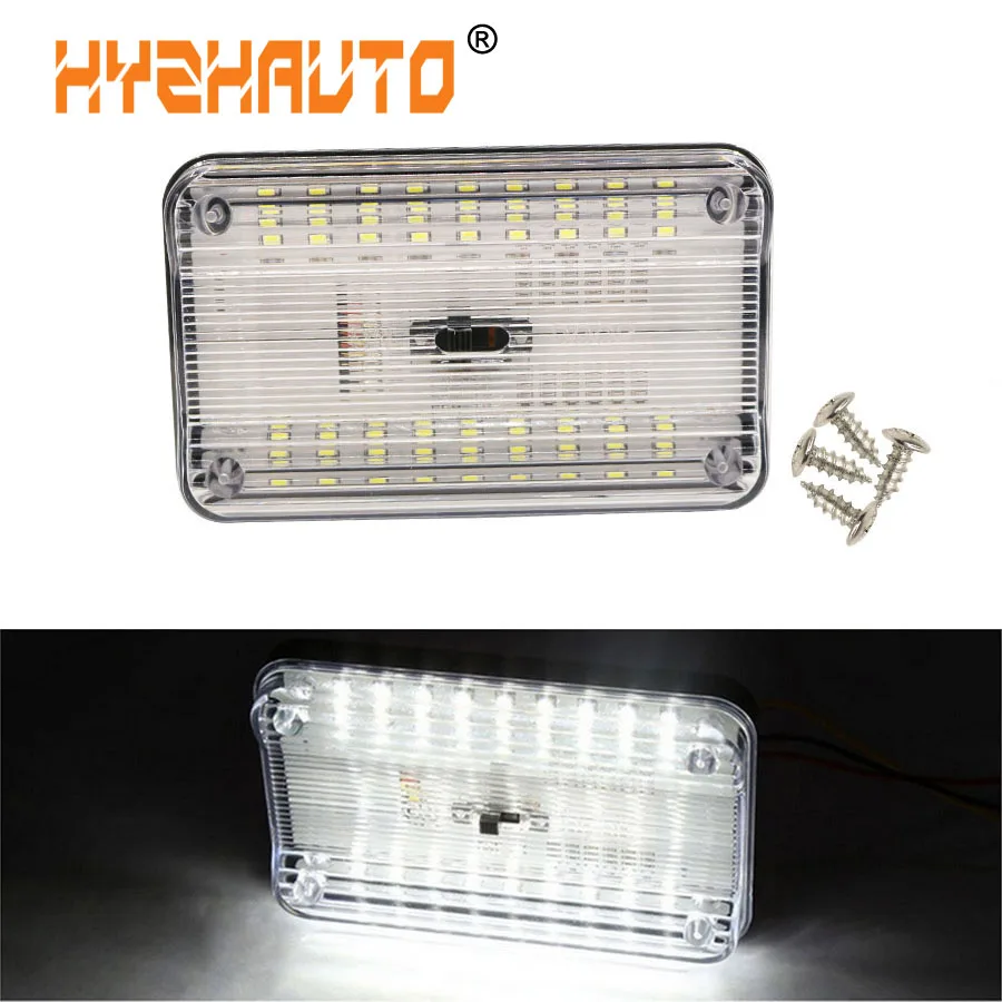 

HYZHAUTO Universal 12V 36 LED Car Interior lights Roof Ceiling Trunk Dome Reading Lamp White automobile night Light 6000K