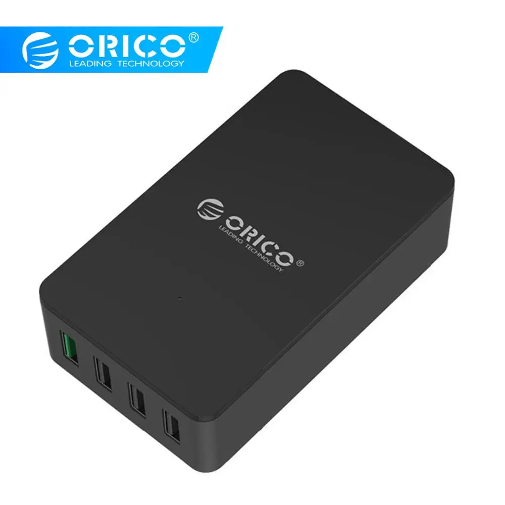 Быстрое зарядное устройство USB ORICO QSE QC2.0 5V2. 4A/9V2A/12V1. 5A 4 5 портов настольное для