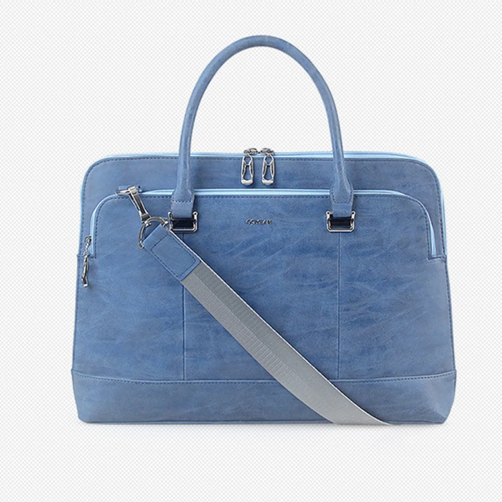 Матовый кожаный портфель для ноутбука 11 дюймов деловой из органической кожи