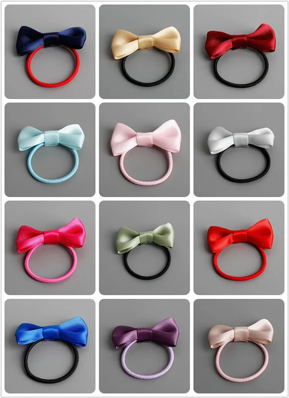 2 шт. новое атласное кольцо для волос с бантом детские изысканные эластичные