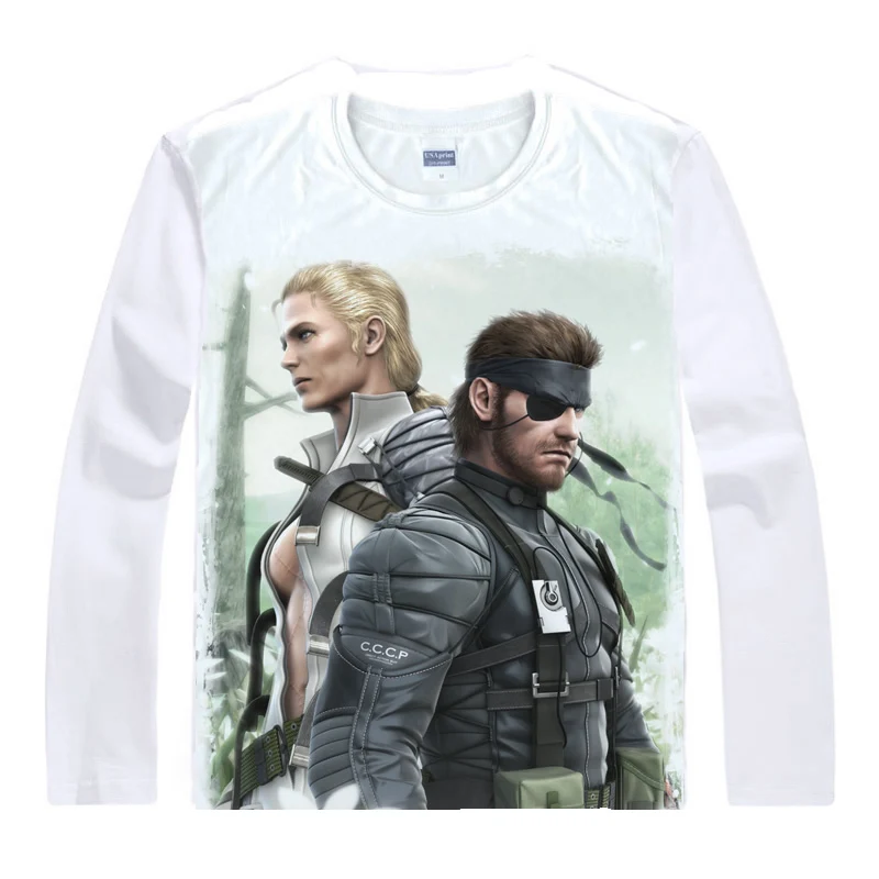 Футболка Kojima мужская с длинным рукавом металлическая Экипировка однотонная змея