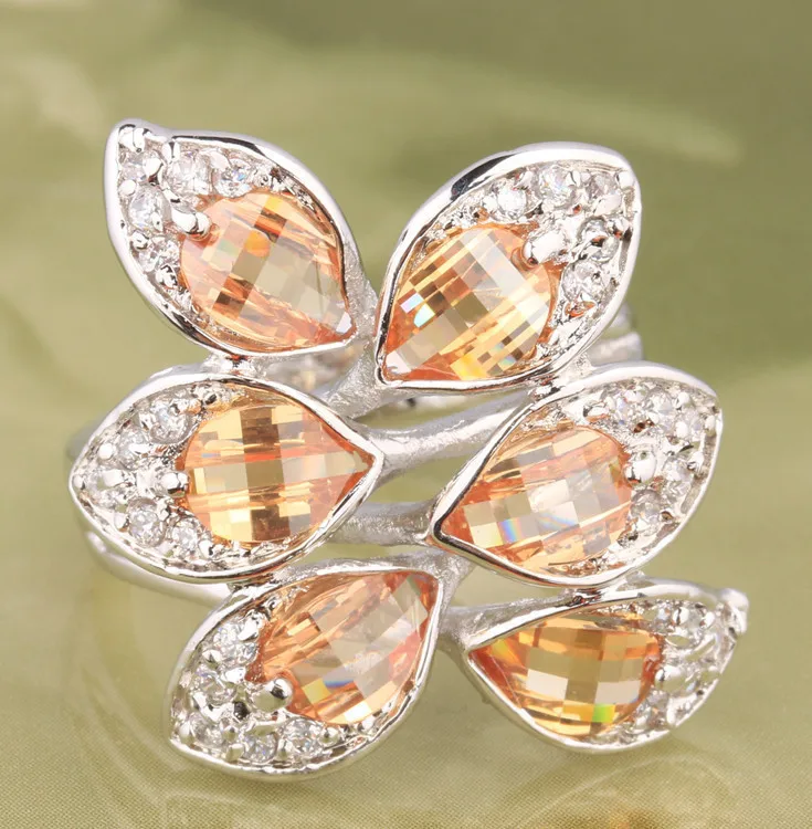 Блестящий Классический Оранжевый Коричневый Шампанское Morganite Самоцветы