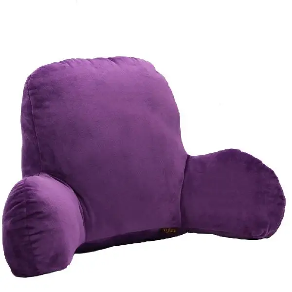 AsyPets Большая мягкая удобная плюшевая подушка для чтения, Подушка для спины, поясницы, поддержки головы, на молнии, легкая чистка-20 - Цвет: Черный