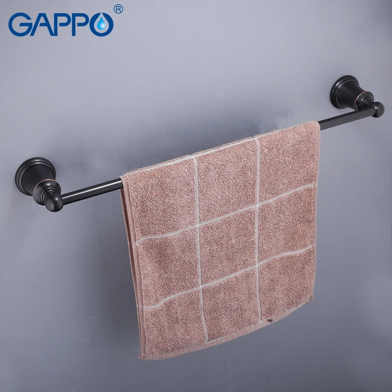 Вешалка для полотенец GAPPO настенный держатель из латуни черный цвет аксессуары
