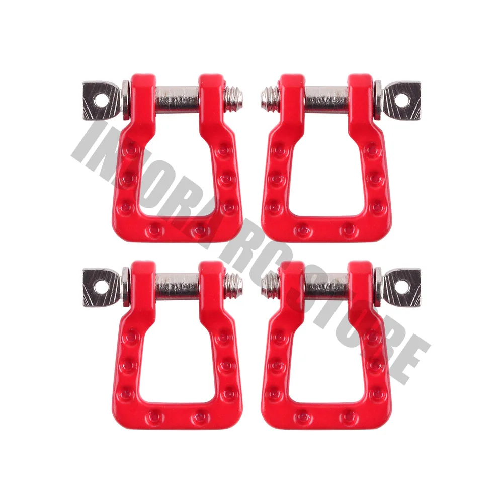 4 шт. металлический буксировочный крюк d образное кольцо бампер красный/серый для
