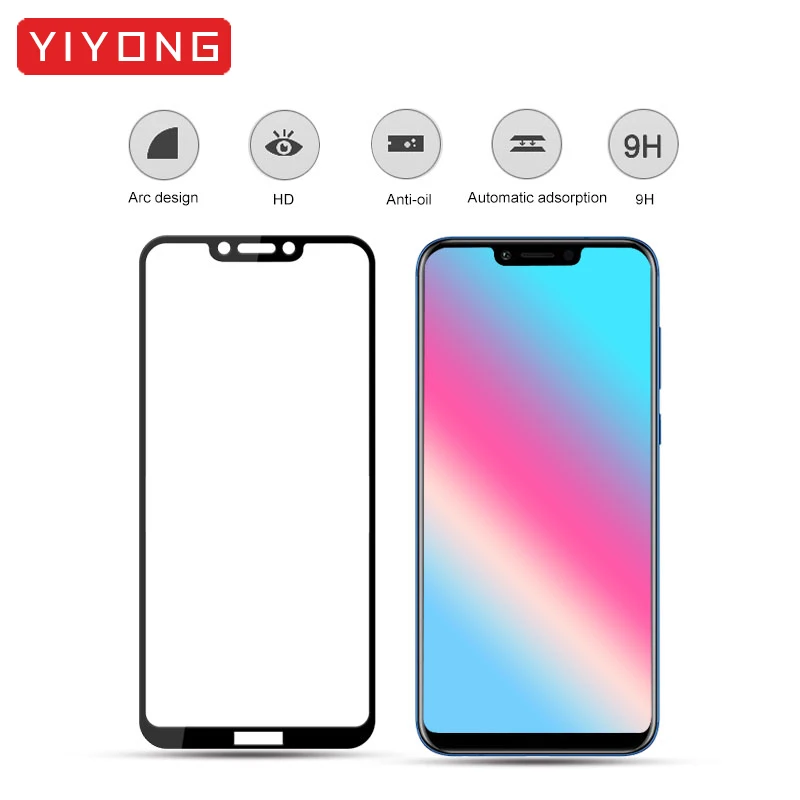 YIYONG 5D Full Cover Glue For Huawei Honor Play Tempered Glass Screen Protector Film Protective | Мобильные телефоны и