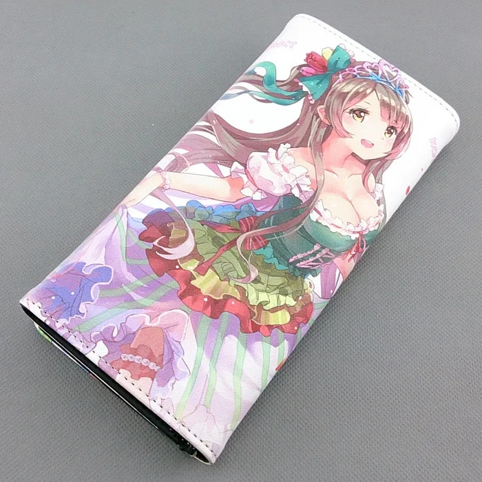 Длинный стильный кошелек из искусственной кожи с красочным принтом аниме LOVELIVE Nico