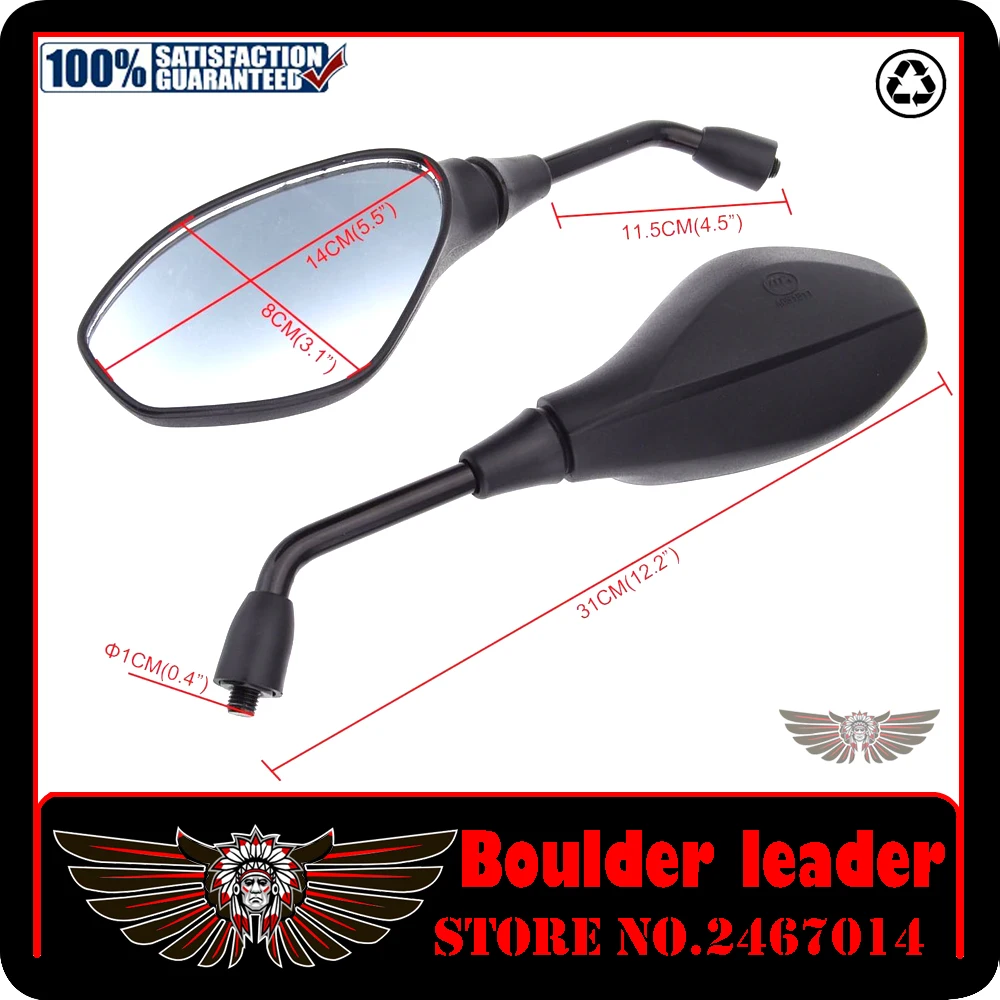 Мотоциклетное зеркало 7/8 дюйма подходит для BMW R1200GS KAWASAKI Z800 Z1000 Z750 Honda cbr1000rr