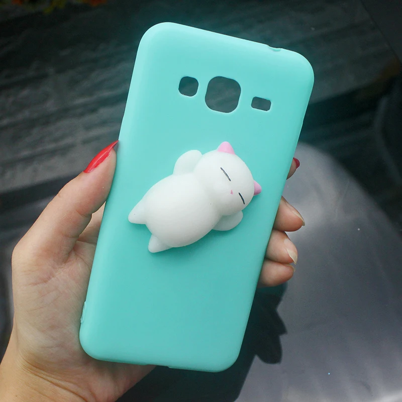 Мягкий силиконовый чехол из ТПУ с объемным изображением кота для samsung Galaxy A5, A6, A7, A8,, карамельный цвет, задняя крышка, J3, J5, J7,, C9 pro, чехол для телефона s