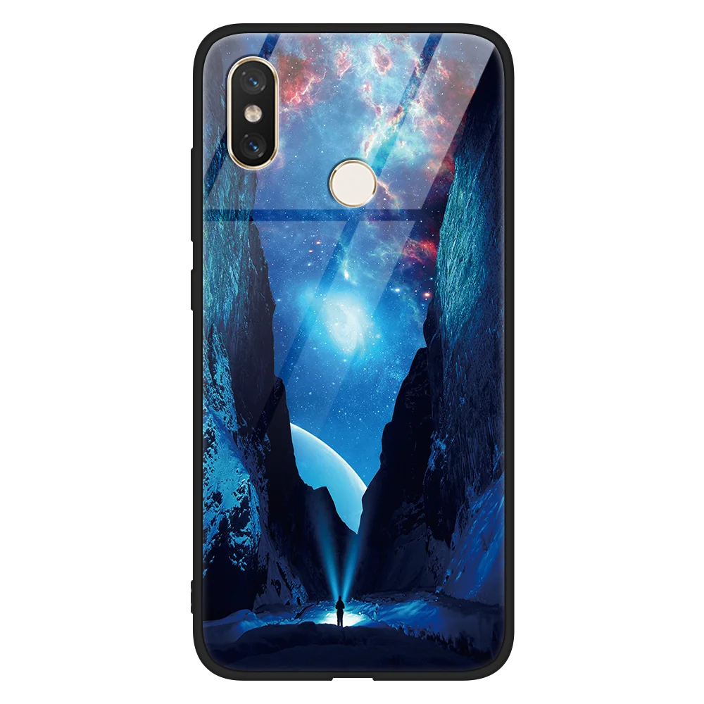 Чехол из закаленного стекла для Xiaomi Redmi Note K20 7 7S S2 5 6 Pro Plus 6A Y3 Space, Роскошный чехол для Xaiomi Redmi Note 7 Pro - Цвет: 2shan1re