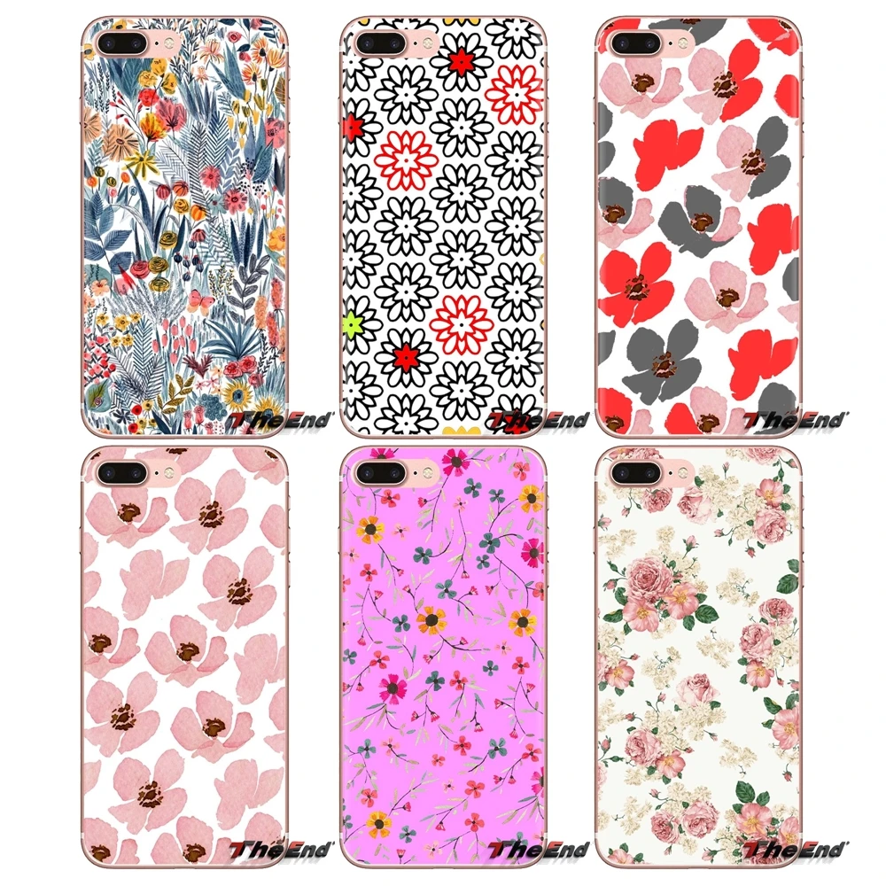 Soft Transparent Cases Covers For Xiaomi Redmi 4A S2 Note 3 3S 4 4X 5 Plus 6 7 6A Pro Pocophone F1 Flower Patterned |