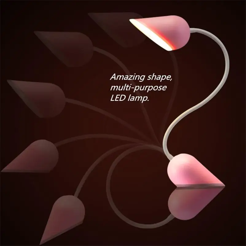 Креативные светодиодные ночники в форме сердца лампа для чтения с подзарядкой от