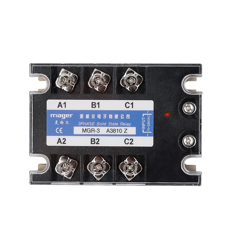 10A Three phase Solid state relay AC control (MGR-3 A4810 Z) SSR 70-280VAC to 480VAC Free shipping With protective covers | Обустройство