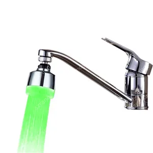 single green color Светодиодный светильник для крана, аэратор для кухонного крана, романтический зеленый цвет, водопроводный кран, аксессуары для ванной комнаты - Цвет: single green color