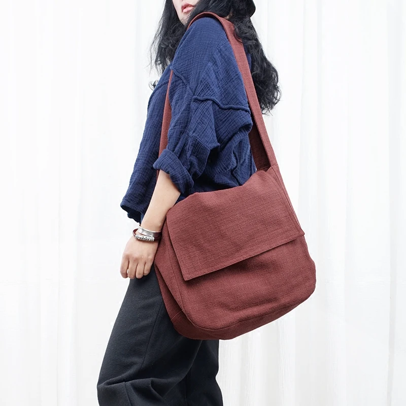 women COTTON cloth bags casual linen shoulder vintage messenger large capacity ladies travel cross-body bag | Багаж и сумки