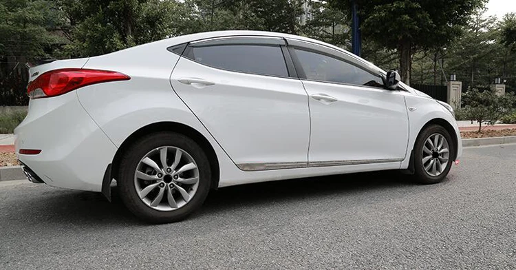 Для hyundai Elantra/Avante 2012 2013 Нержавеющая сталь Боковая молдинги Боковая дверь украшения 4 шт./компл