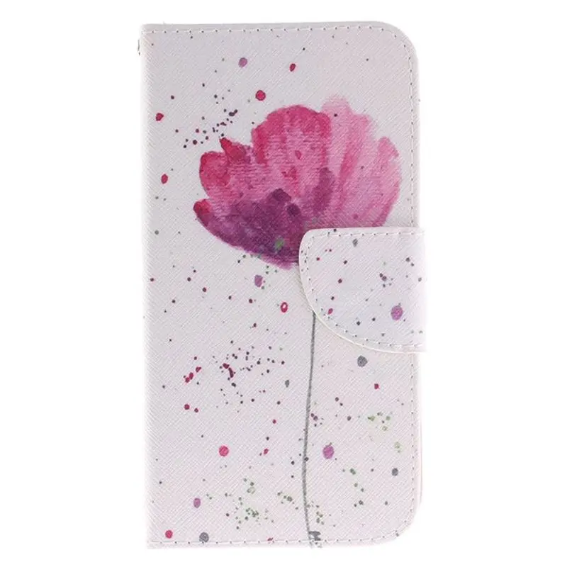 Purple Orchid Волк орхидеи с выгравированным тотемным цветком чехол для Samsung Galaxy J3, J5, J7 года S9 S8 A6 плюс S7 S6 край S5 мини Чехол-книжка с бумажником в DP26F - Цвет: Purple Orchid