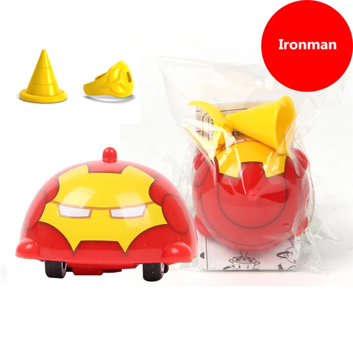 ironman Мстители эндшпиль периферийные игрушки Капитан Америка, Железный человек боевой гироскоп 5 см Человек-паук инерционный автомобиль Марвел Халк автомобиль волчок - Цвет: ironman