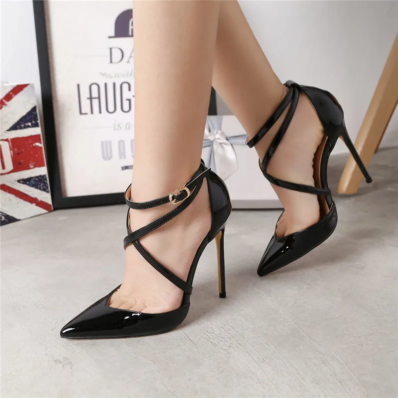 

2019 Fashion free shipping Women lady black nude Patent leather Poined Toe Stiletto high heels pump HIGH-HEELED SHOES Wedding