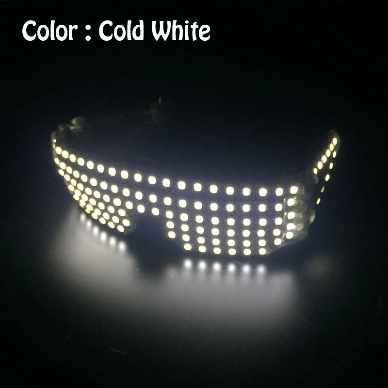 Type 04- White Яркий светодиодный светильник DC12V, очки Rave Cospaly, лазерные концертные привлекательные очки для ночного бара, шоу, флуоресцентные вечерние принадлежности - Цвет: Type 04- White