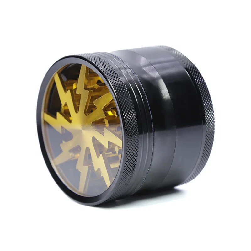Lightning образный 4 слоя 63x48mm Алюминий сплав измельчители трав для курения табака