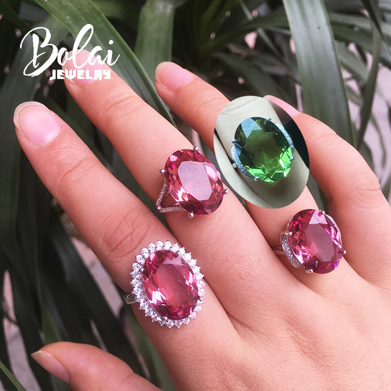 Bolaijewelry кольца с зултанитом искусственный Серебряный драгоценный камень