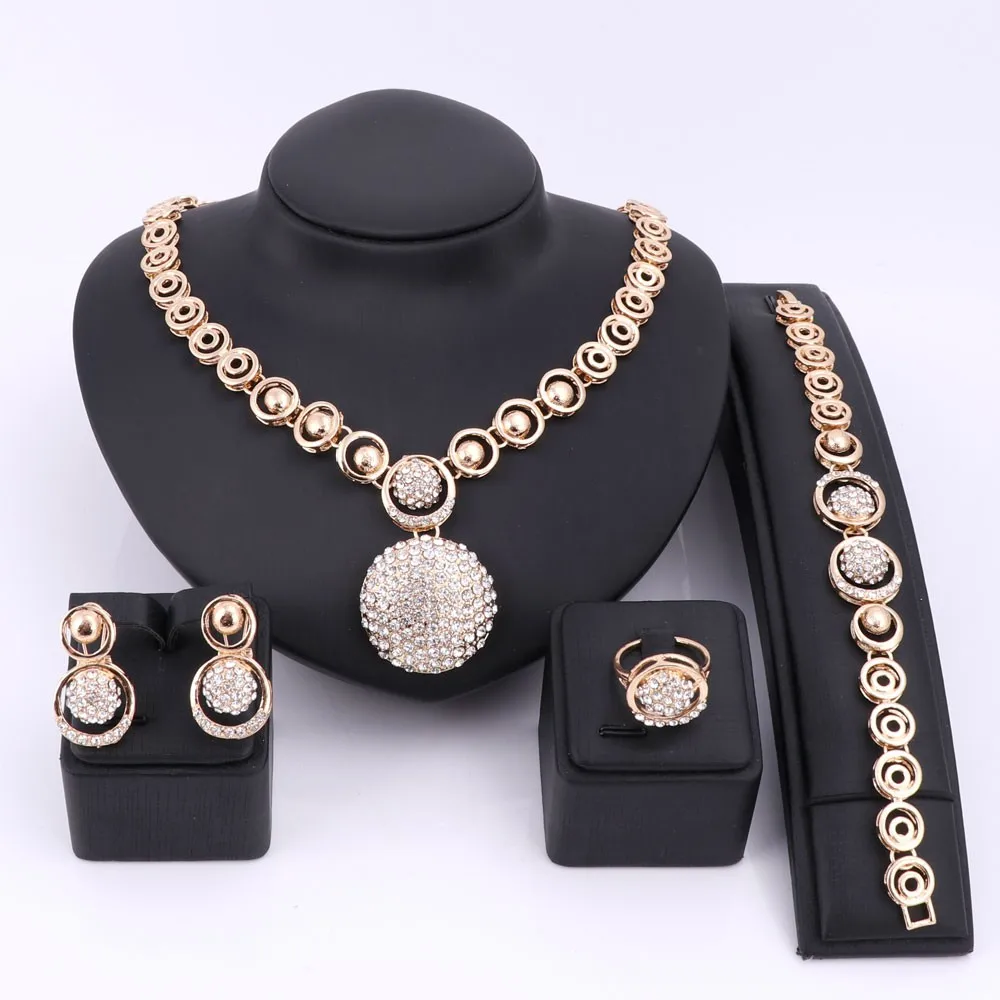 Комплект из колье и серёг с кристаллами|jewelry sets for women|crystal jewelry setjewelry |