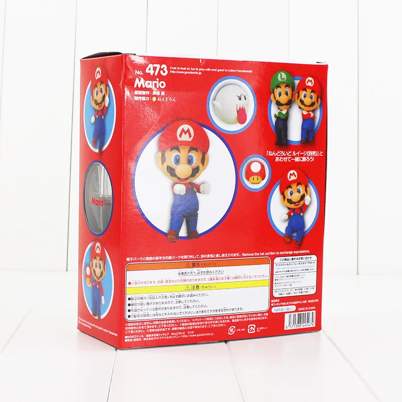 Nendoroid Super Mario Bros фигурка игрушки Марио 473 Луиджи 393 с жабой гриб Гумба призрак пуля отличная модель куклы для детей