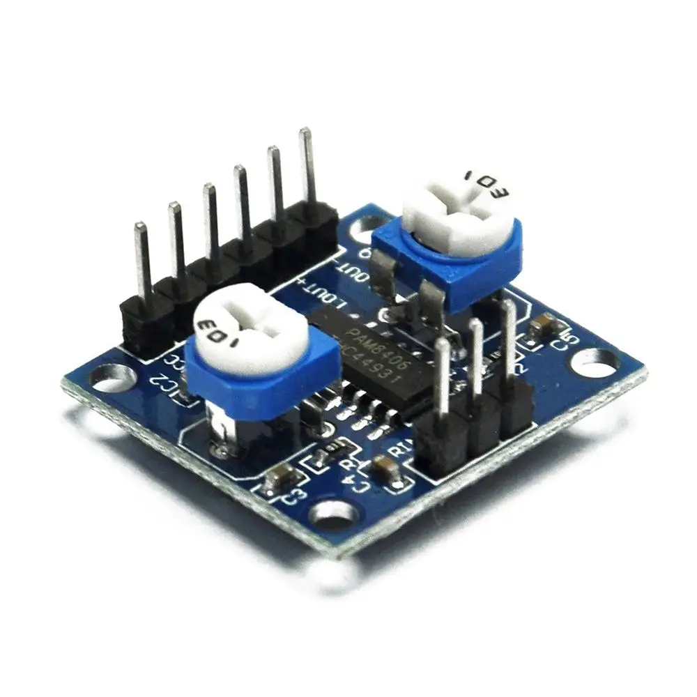 Плата цифрового усилителя PAM8406 с регулятором громкости 5Wx2 Stereo для Arduino AE1137 |