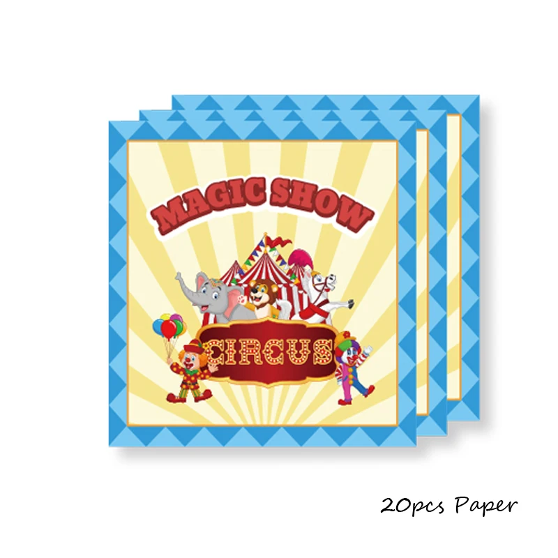 Цирк вечерние украшения набор одноразовой посуды Животное украшение для стола