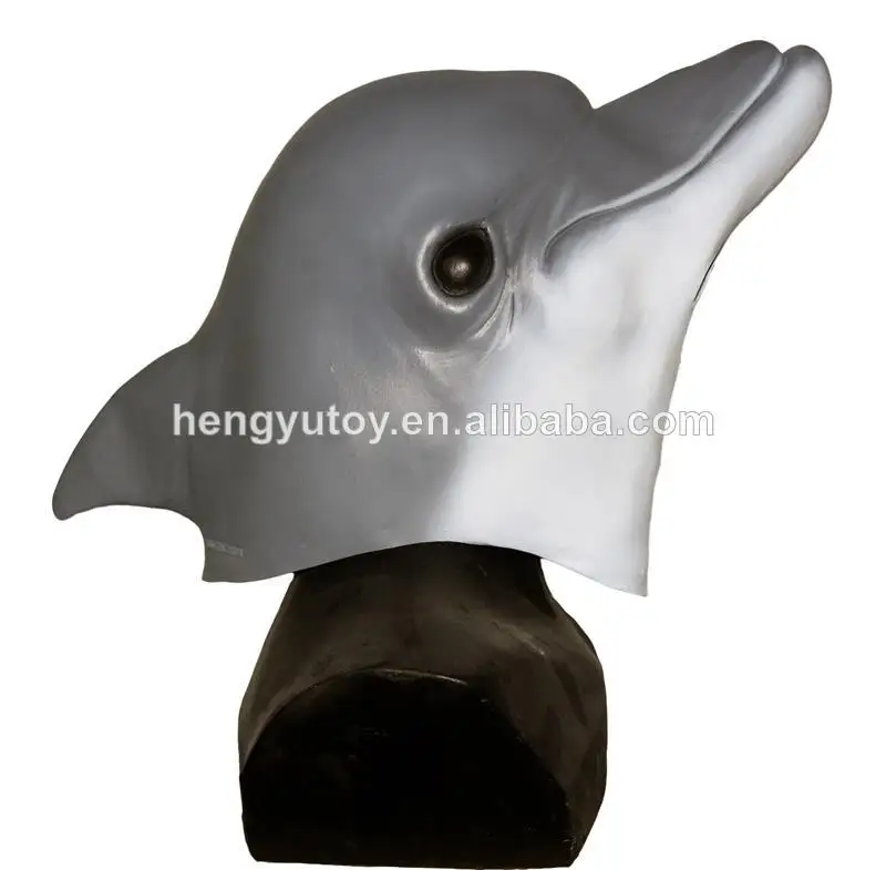 

Lovely Masquerade Full Head Animal Cosplay Carnival Costume Latex Dolphin Mask for Christmas Party