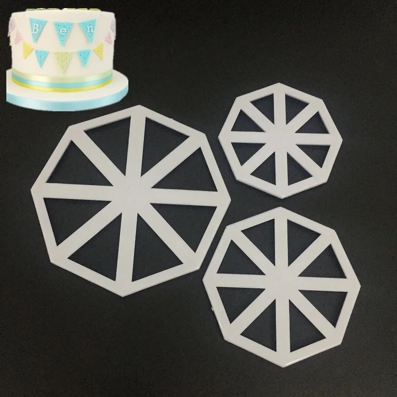 3 шт./компл. треугольный флаг резак формы торта сторона Sugarcraft помадка украшения