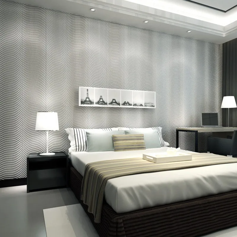 Бесплатная доставка современные абстрактные полосатые нетканые тканевые обои